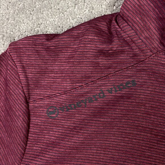 Vineyard Vines On The Go Sankaty Quarter Zip Pullover Men's Small Crimson - Picture 4 of 15